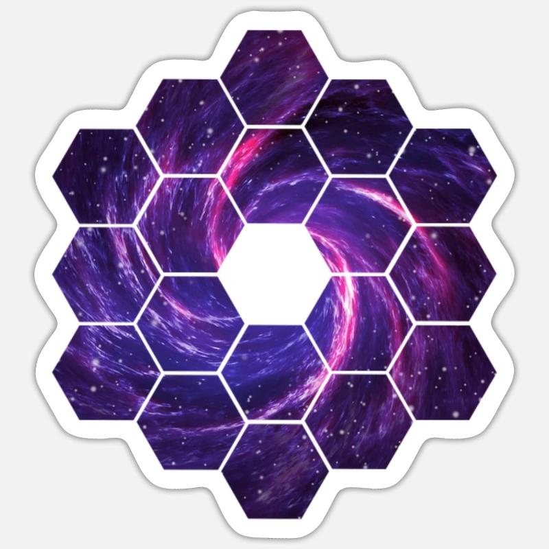 Supernova | Space, geometric figure - Sticker size S (10 x 10 cm) - white matte