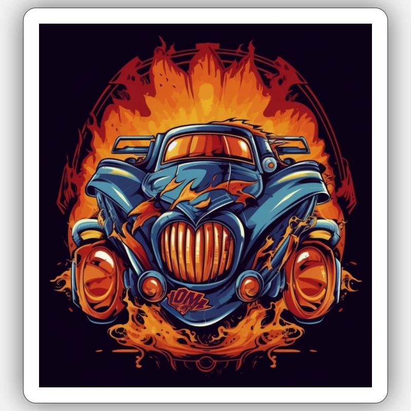 Turbo atomic 4 - Sticker taille S (10 x 10 cm) - blanc mat
