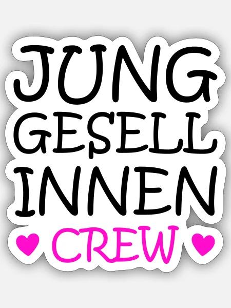 Junggesellinnenabschied Jga Crew - Sticker Größe S (10 x 10 cm) - Mattweiß