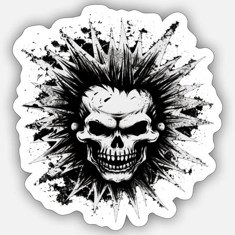 Punk 3 - Sticker Größe S (10 x 10 cm) - Mattweiß