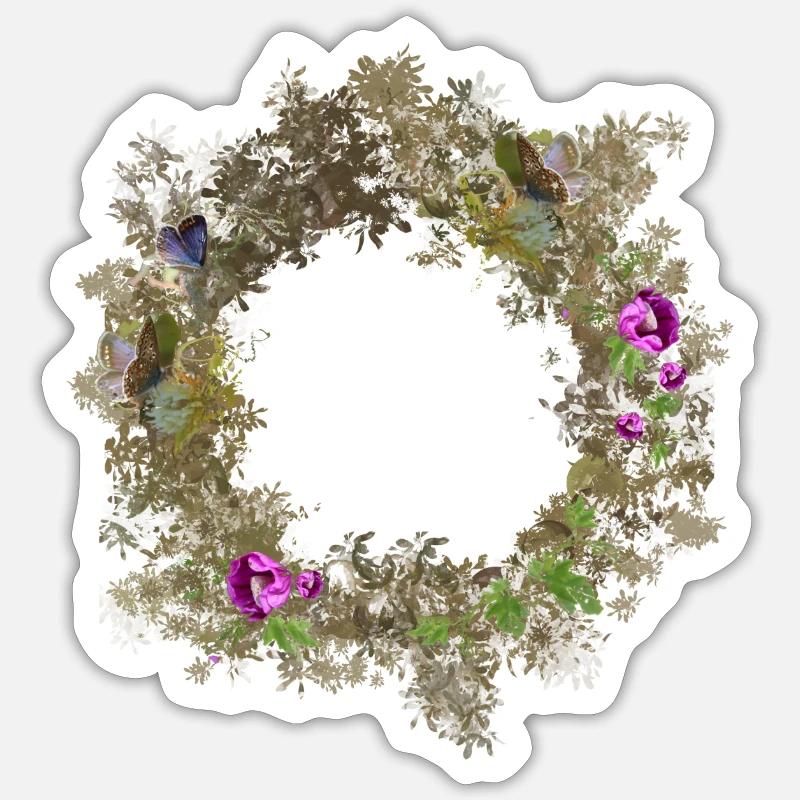 Couronne - Sticker taille S (10 x 10 cm) - blanc mat