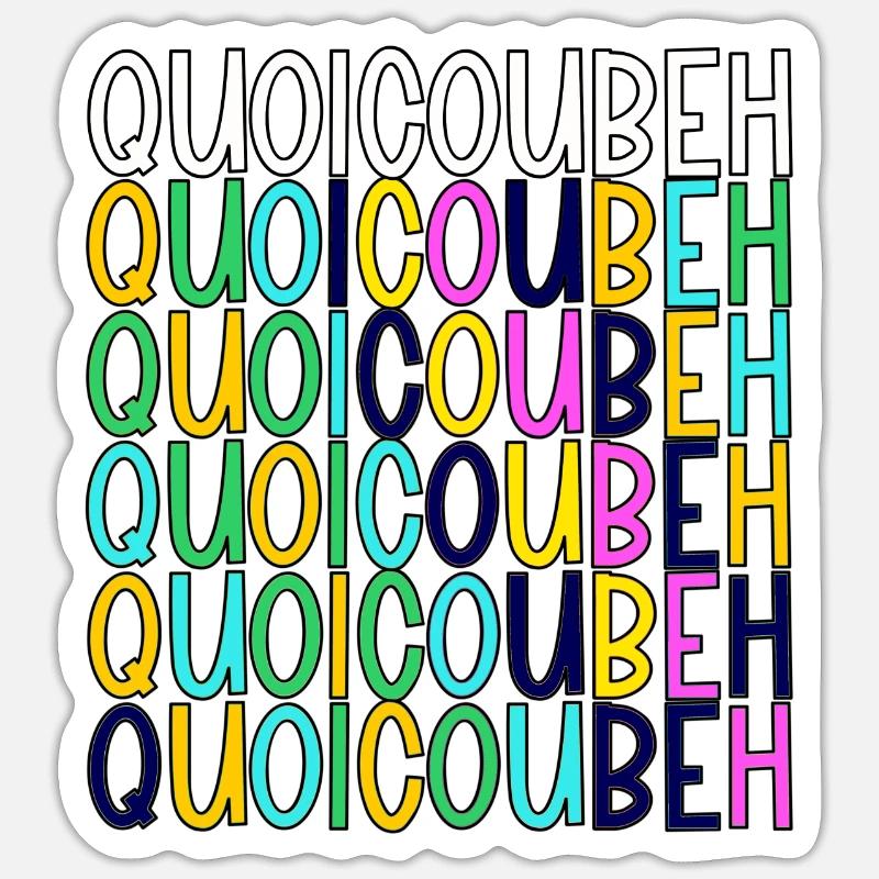 WhatCouBeH Rainbow Grid Sticker size S (10 x 10 cm)