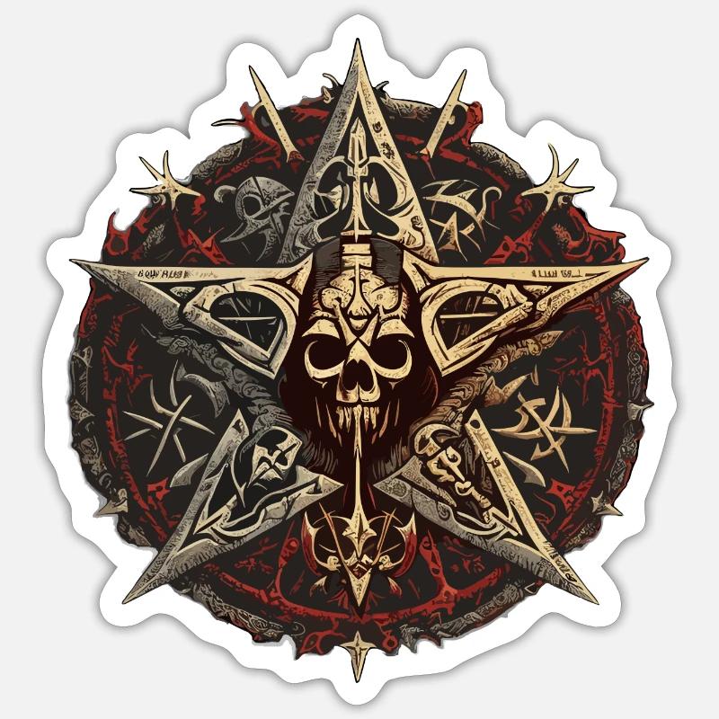 Pentagram Evil Sticker size S (10 x 10 cm)