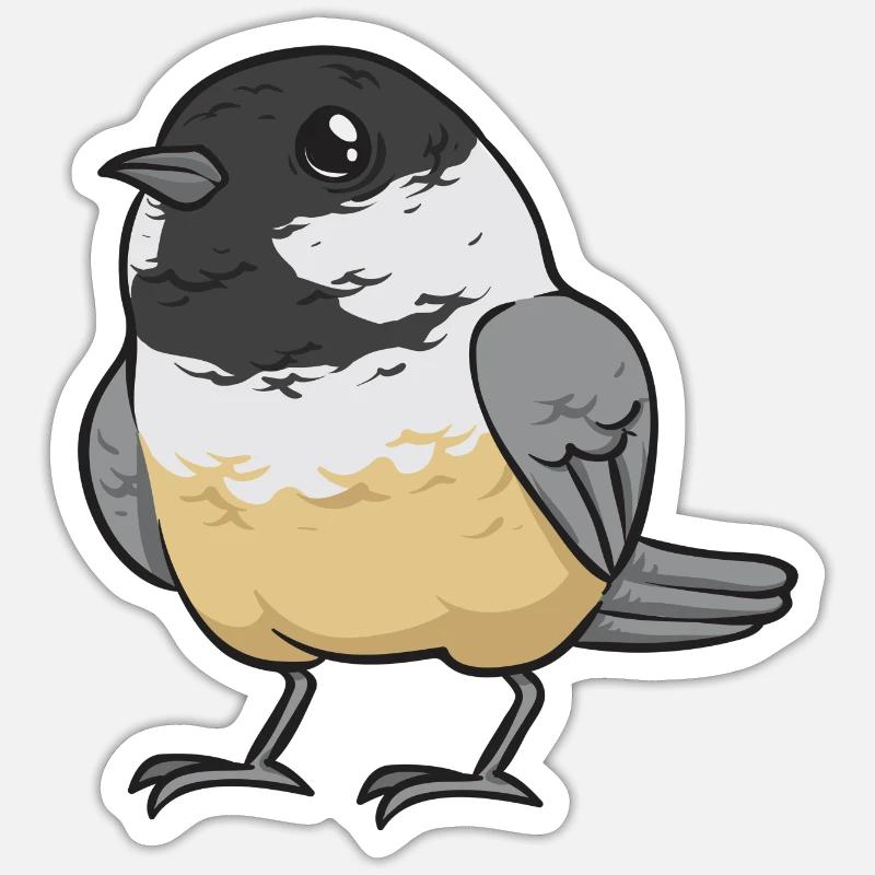 Bird Chickadee Bird Watching Sticker size S (10 x 10 cm)
