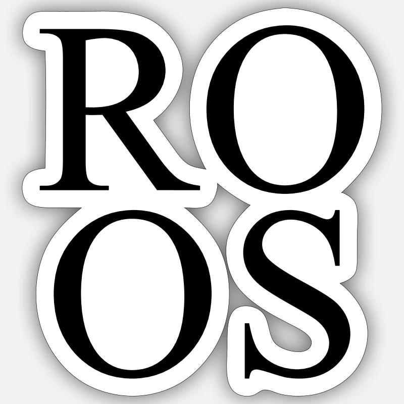 ROOS - Sticker Größe S (10 x 10 cm) - Mattweiß