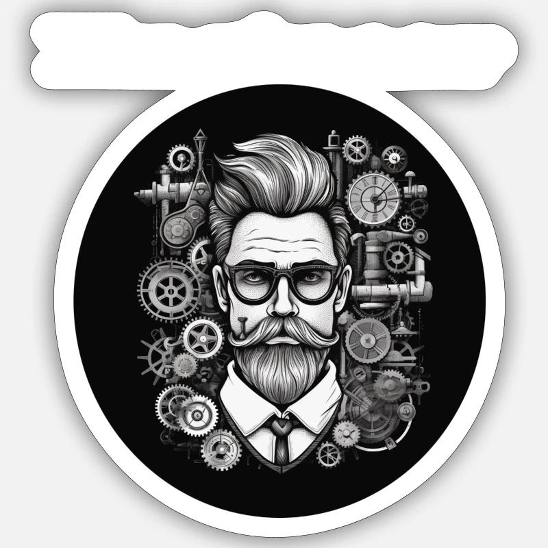 Engineer white - Sticker size S (10 x 10 cm) - white matte