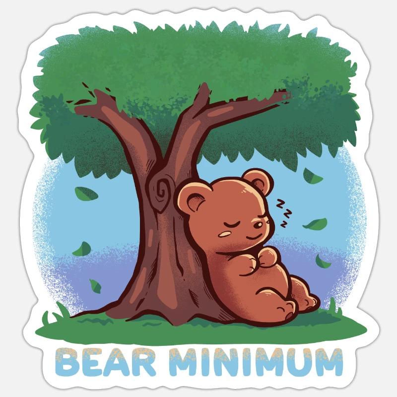 Doing the BEAR Minimum - Sticker size S (10 x 10 cm) - white matte