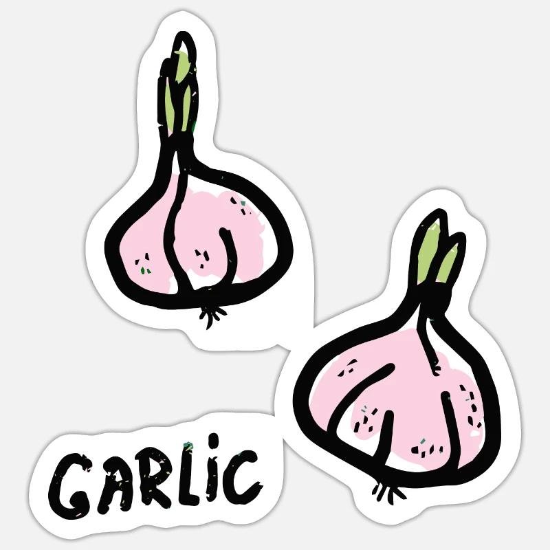 Knoblauch Sticker Größe S (10 x 10 cm)