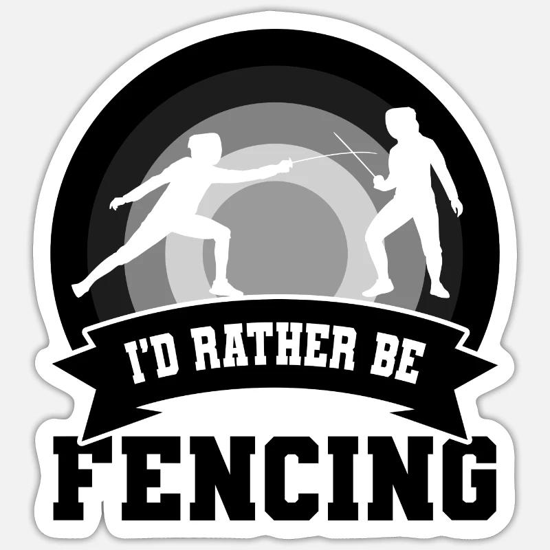 Fechter Witz Sticker Größe S (10 x 10 cm)