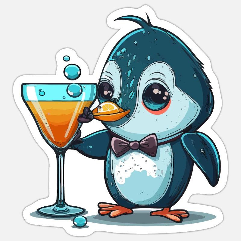 Fancy Penguin Sticker size S (10 x 10 cm)