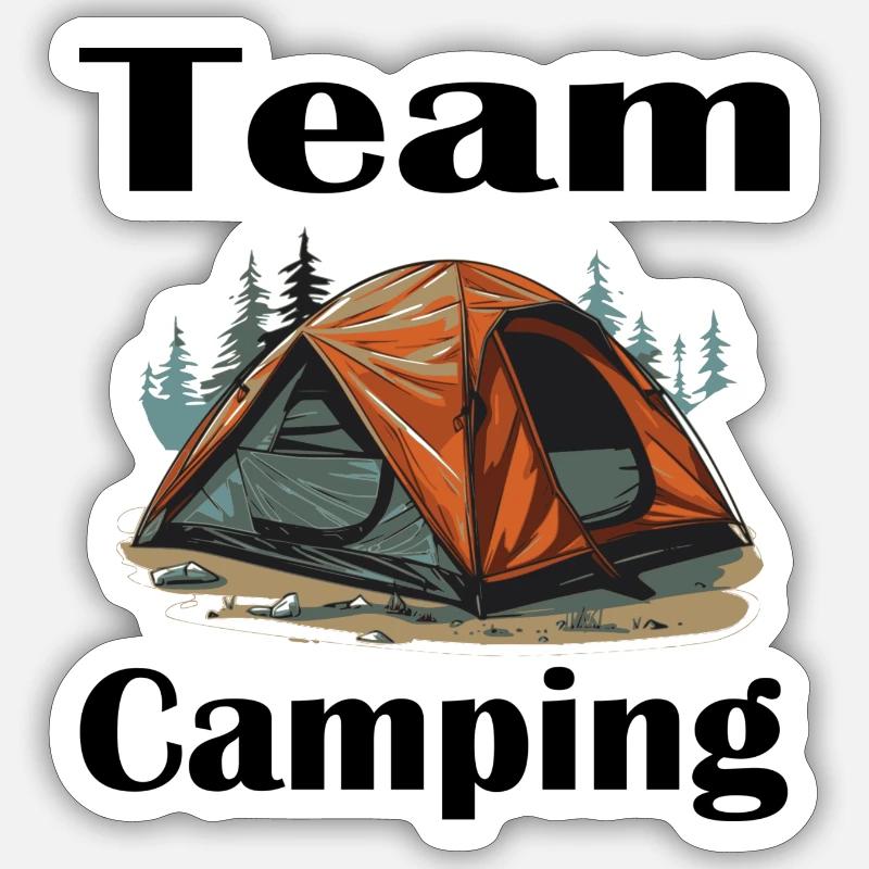 Camping - Sticker Größe S (10 x 10 cm) - Mattweiß