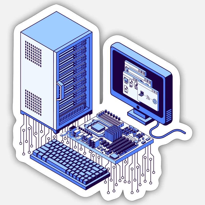Tech-Geometrie Sticker Größe S (10 x 10 cm)