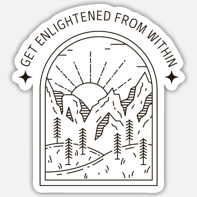 Get enlightened from within Sticker taille S (10 x 10 cm)