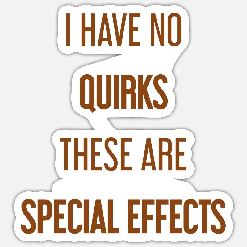 Keine Macken, nur Special Effects! - Sticker Größe S (10 x 10 cm) - Mattweiß
