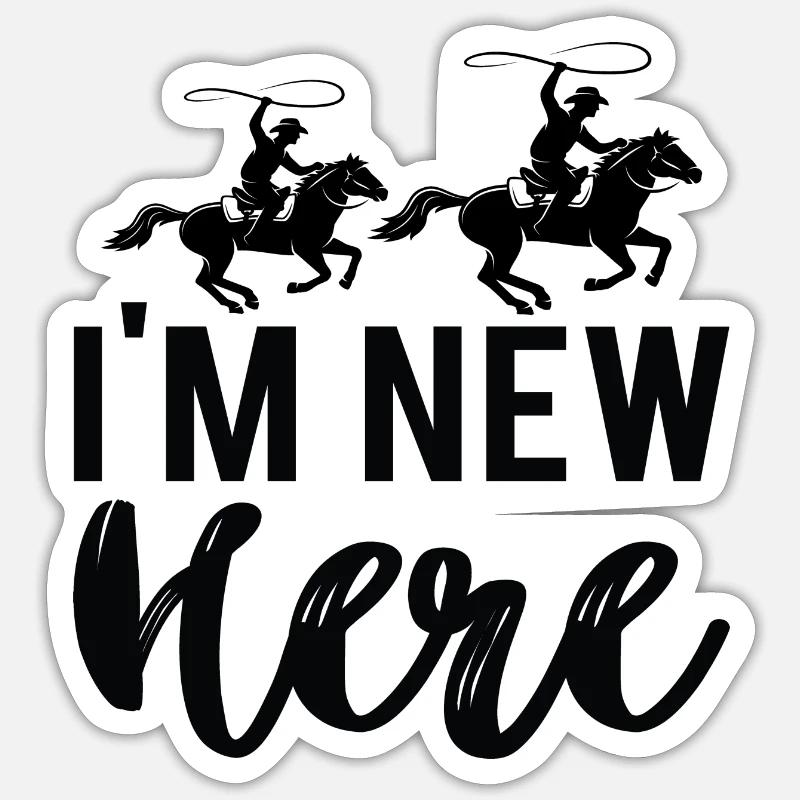 I ́m new here - Sticker size S (10 x 10 cm) - white matte