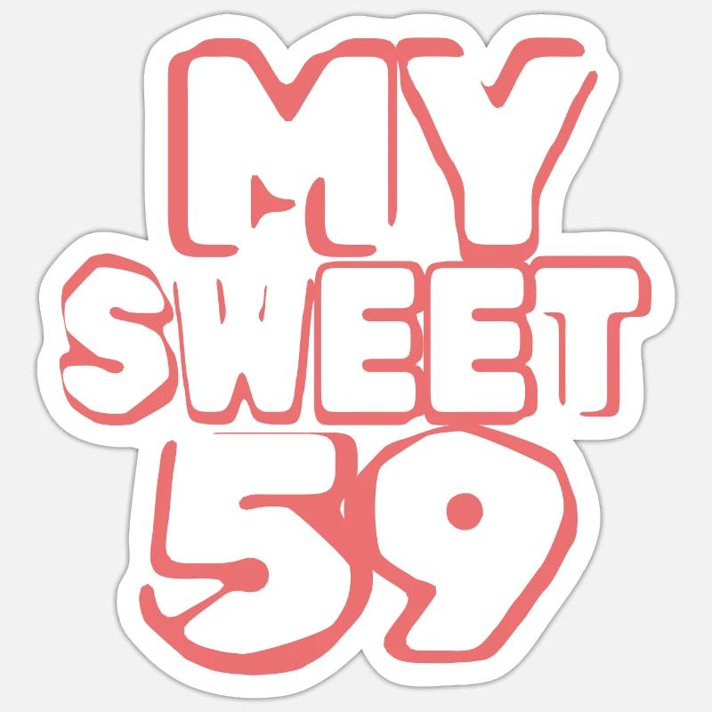59 - Sticker Größe S (10 x 10 cm) - Mattweiß