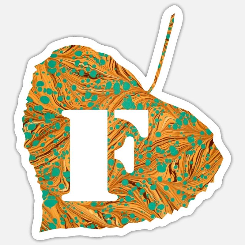 Feuille E 95 f - Sticker taille S (10 x 10 cm) - blanc mat