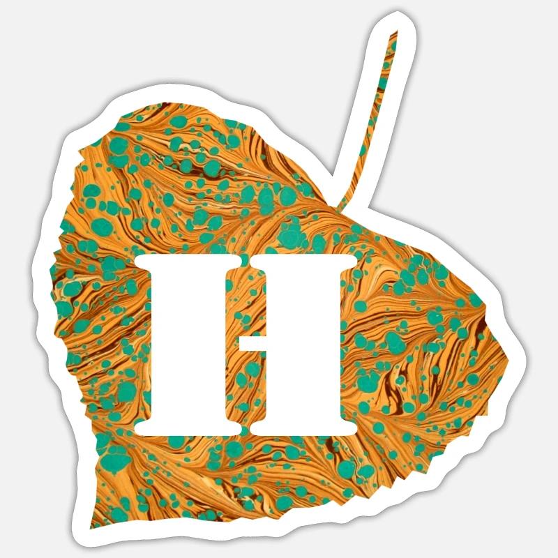 Feuille E 95 h - Sticker taille S (10 x 10 cm) - blanc mat