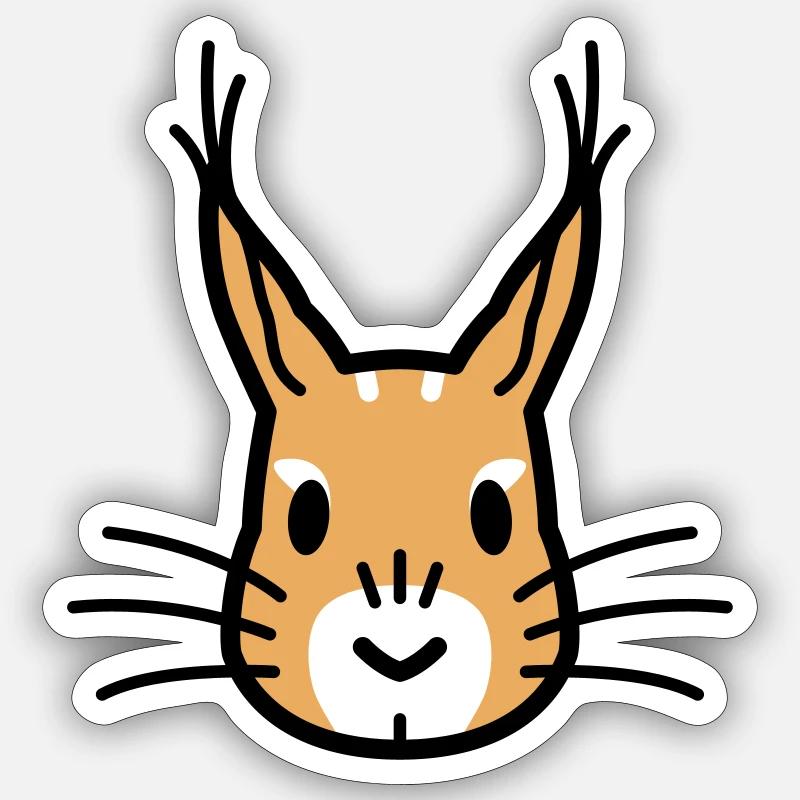 Forest Friends Squirrel - Sticker size S (10 x 10 cm) - white matte