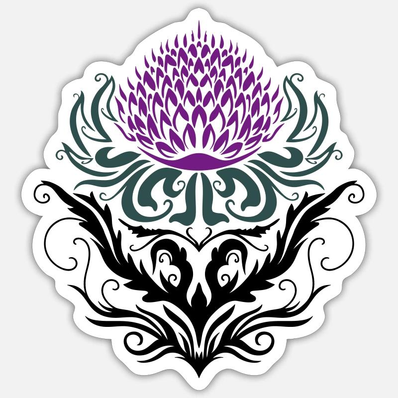 Chardon pourpre Chardon Sticker taille S (10 x 10 cm)