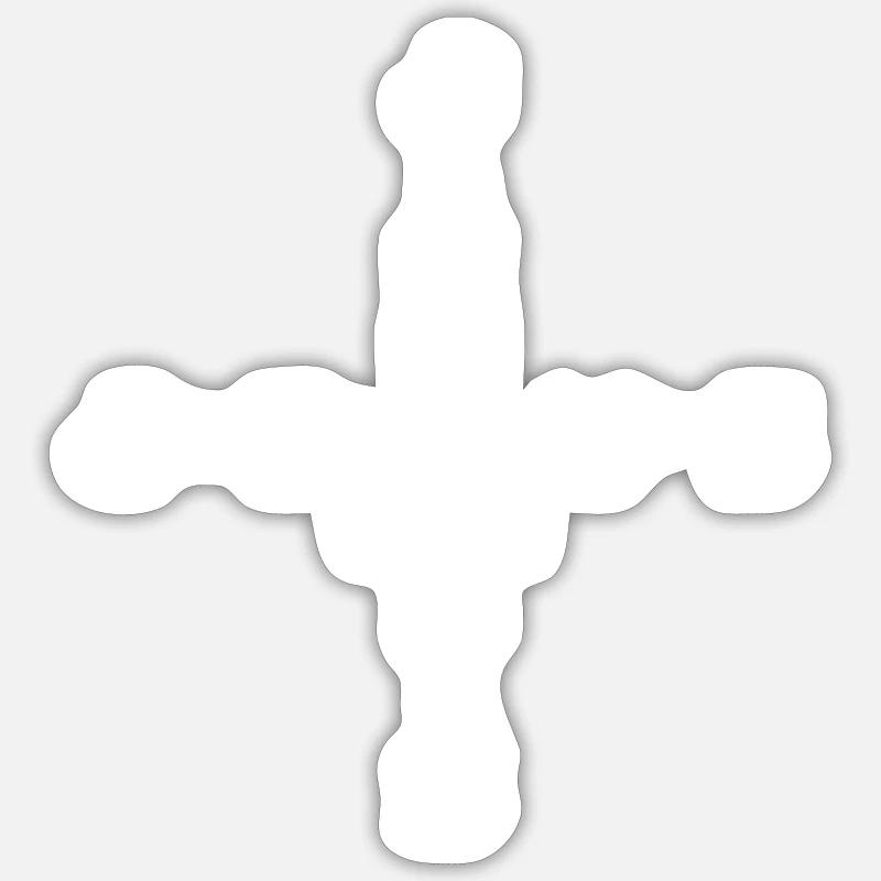 Jesus Jesus white - Sticker size S (10 x 10 cm) - white matte