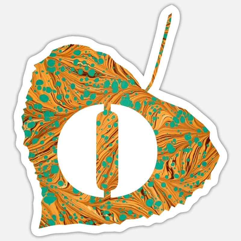 Feuille E 95 O - Sticker taille S (10 x 10 cm) - blanc mat