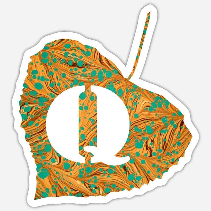 Feuille E 95 Q - Sticker taille S (10 x 10 cm) - blanc mat