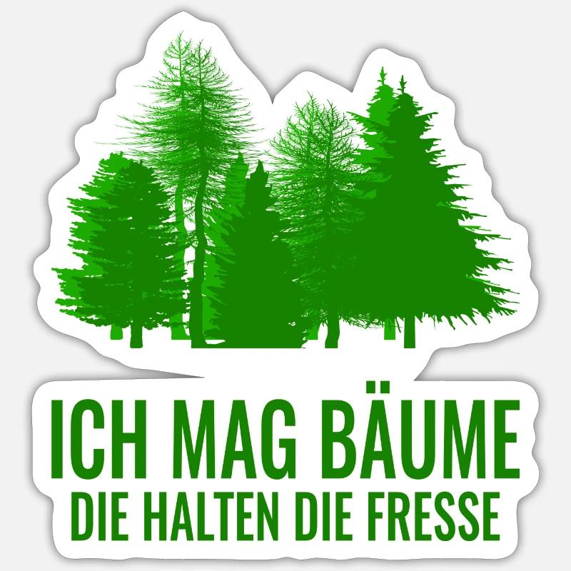 Wald Spruch Natur Geschenkidee - Sticker Größe S (10 x 10 cm) - Mattweiß