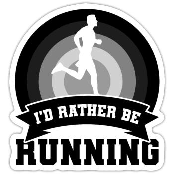 Lustiger Läufer Witz - Sticker Größe S (10 x 10 cm) - Mattweiß - Vorne