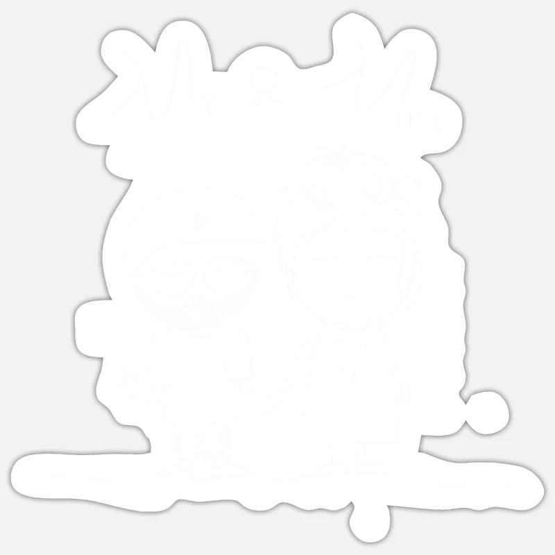 Mr & Mrs - Sticker size S (10 x 10 cm) - white matte