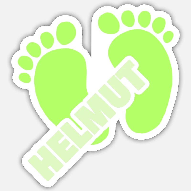 Helmut - Sticker size S (10 x 10 cm) - white matte