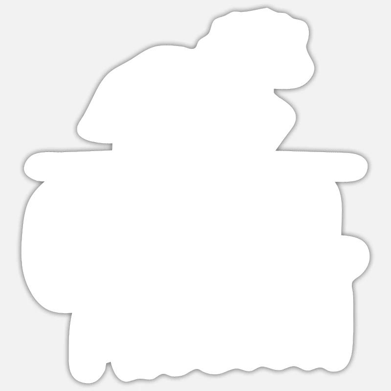 Cheval passion - Sticker taille S (10 x 10 cm) - blanc mat