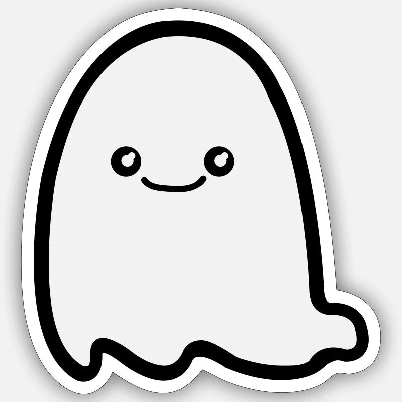 Ghost Comic - Sticker size S (10 x 10 cm) - white matte