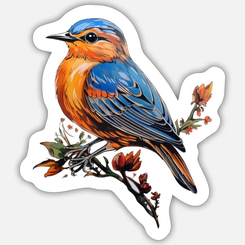 Bird - Sticker size S (10 x 10 cm) - white matte
