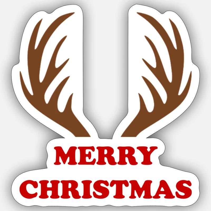 Joyeux Noël - Sticker taille S (10 x 10 cm) - blanc mat