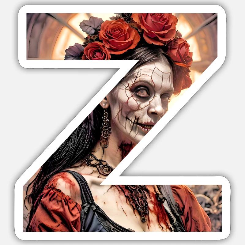 Z come Zombie Sticker formato S (10 x 10 cm)