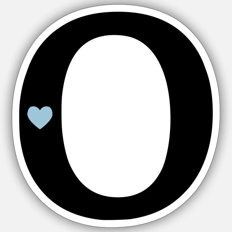Letter O Initial point Sticker size S (10 x 10 cm)