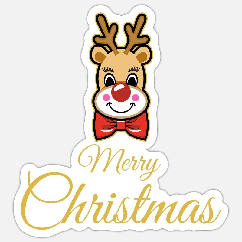 Weihnachten - Sticker Größe S (10 x 10 cm) - Mattweiß