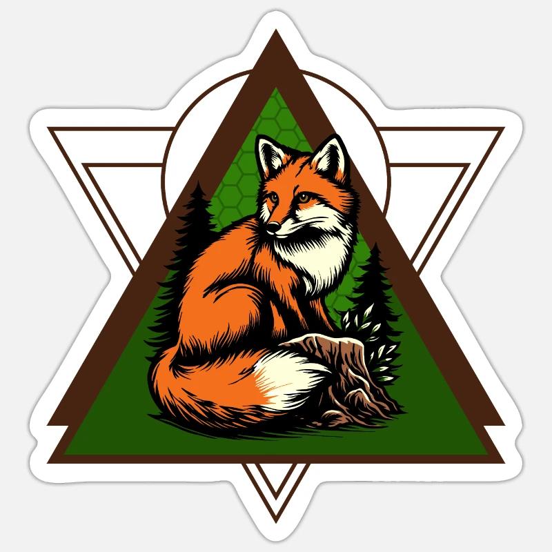 Fuchs Rotfuchs Wald Tier Wild Wildtier Sticker Größe S (10 x 10 cm)