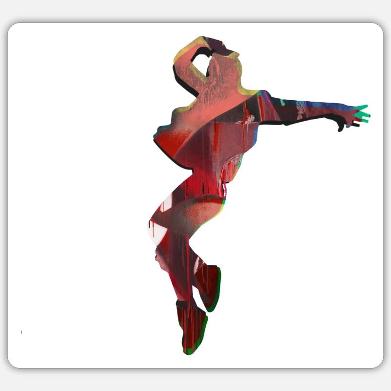 Dancing, Dancer, Breakdance, Gymnastics - Sticker size S (10 x 10 cm) - white matte