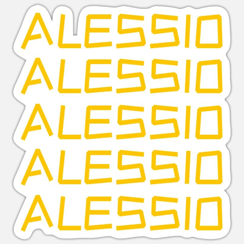 First name Alessio Sticker size S (10 x 10 cm)