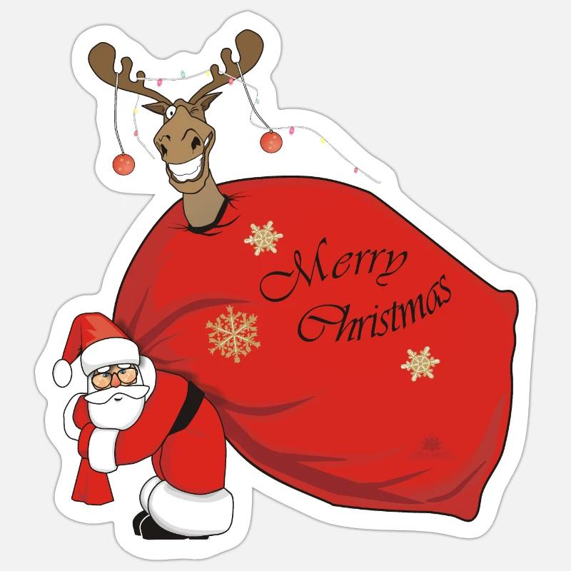 Joyeux Noël - Sticker taille S (10 x 10 cm) - blanc mat