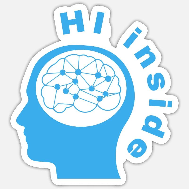 Human Intelligence inside Sticker size S (10 x 10 cm)