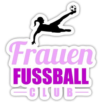 frauen fußball - Sticker Größe S (10 x 10 cm) - Mattweiß - Vorne