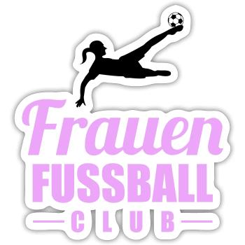 frauen fußball - Sticker Größe S (10 x 10 cm) - Mattweiß - Vorne