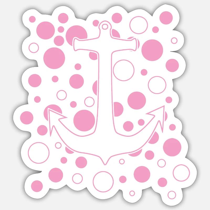 Anker - Sticker Größe S (10 x 10 cm) - Mattweiß