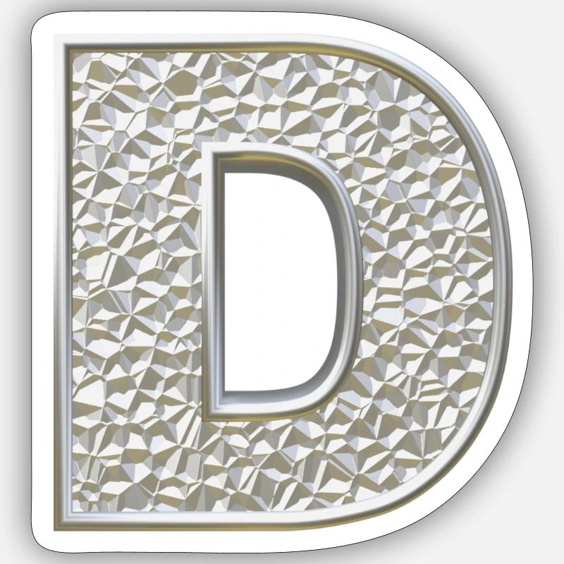 D, letter, letter D, initial, initial D, monogram, Sticker size S (10 x 10 cm)