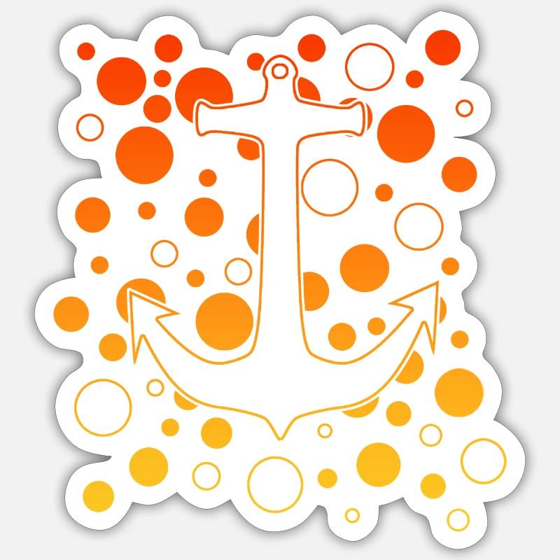 Anker - Sticker Größe S (10 x 10 cm) - Mattweiß