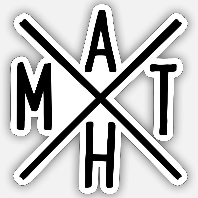 Mathématiques - Sticker taille S (10 x 10 cm) - blanc mat