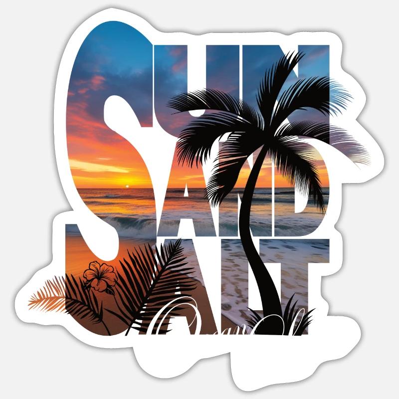 Soleil Sable Sel Sticker taille S (10 x 10 cm)